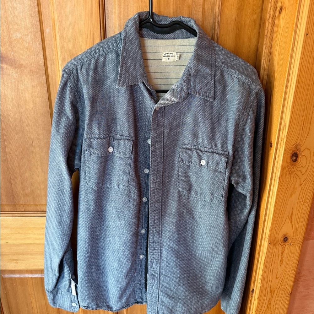 Men's Stylish Gray Button-Up Shirt Jacket